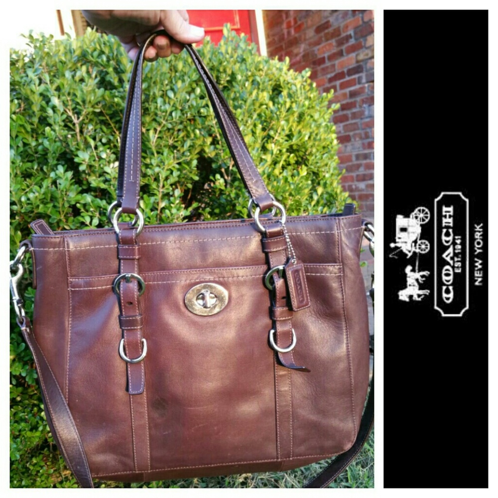 Coach Chelsea Leather Tote - Espresso